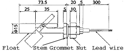 塑料浮球液位開關(guān)（水位開關(guān)/液位傳感器）MFS9-N2-1尺寸規(guī)格
