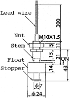 液位開關(guān)（液位傳感器/水位開關(guān)）MFS23-F尺寸規(guī)格